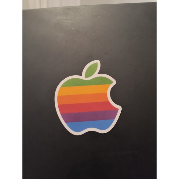 Apple Logo Vintage Premium Sticker Waterproof Vinyl (3 Pack) - Picture 1 of 4